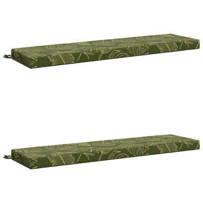 vidaXL 2-Piece Bench Cushions SOEST 2 pcs 100% Polyester Leaf Design 2