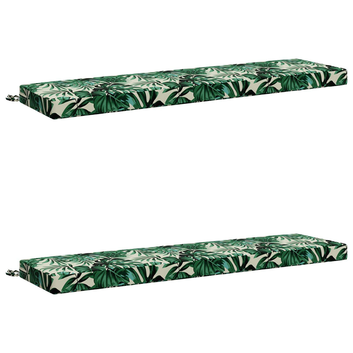 vidaXL 2-Piece Bench Cushions SOEST 2 pcs 100% Polyester Leaf Pattern 2