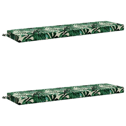 vidaXL 2-Piece Bench Cushions SOEST 2 pcs 100% Polyester Leaf Pattern 2