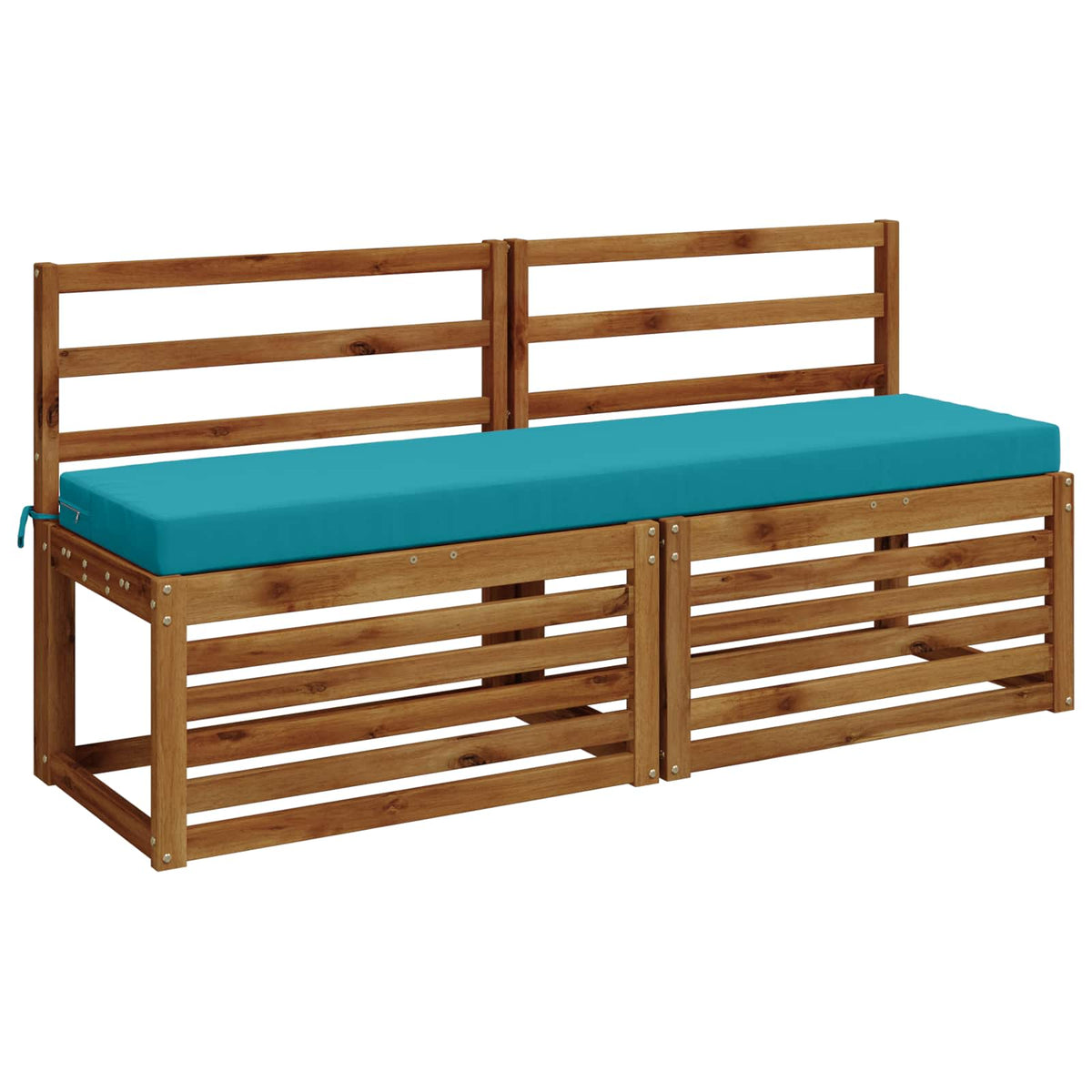 vidaXL 2-Piece Bench Cushions SOEST 2 pcs 100% Polyester Turquoise 3