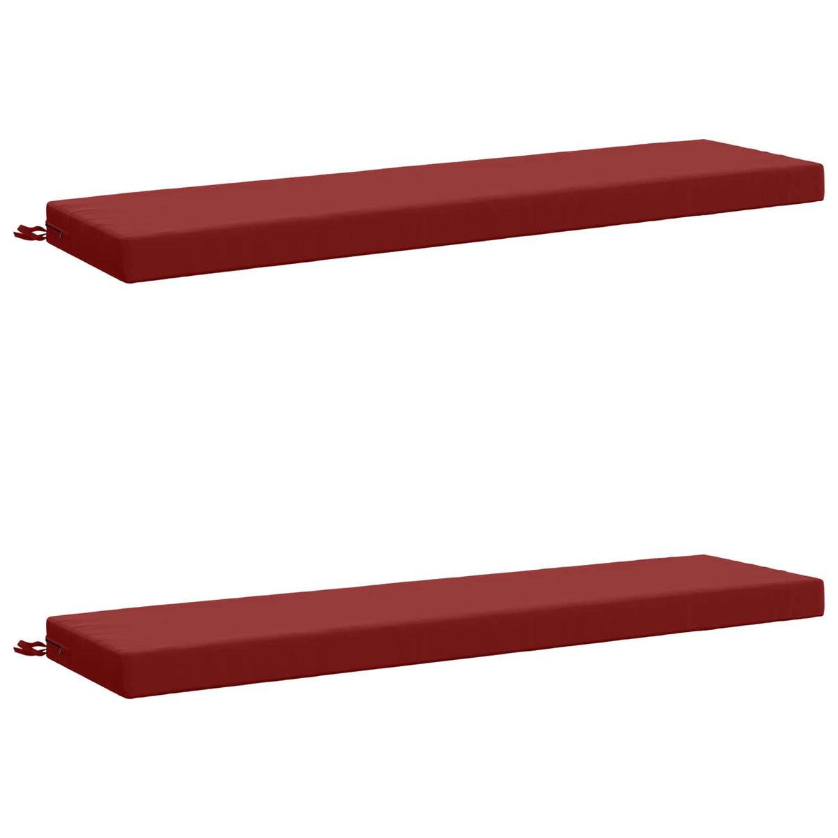vidaXL 2-Piece Bench Cushions SOEST 2 pcs 100% Polyester Wine Red 2