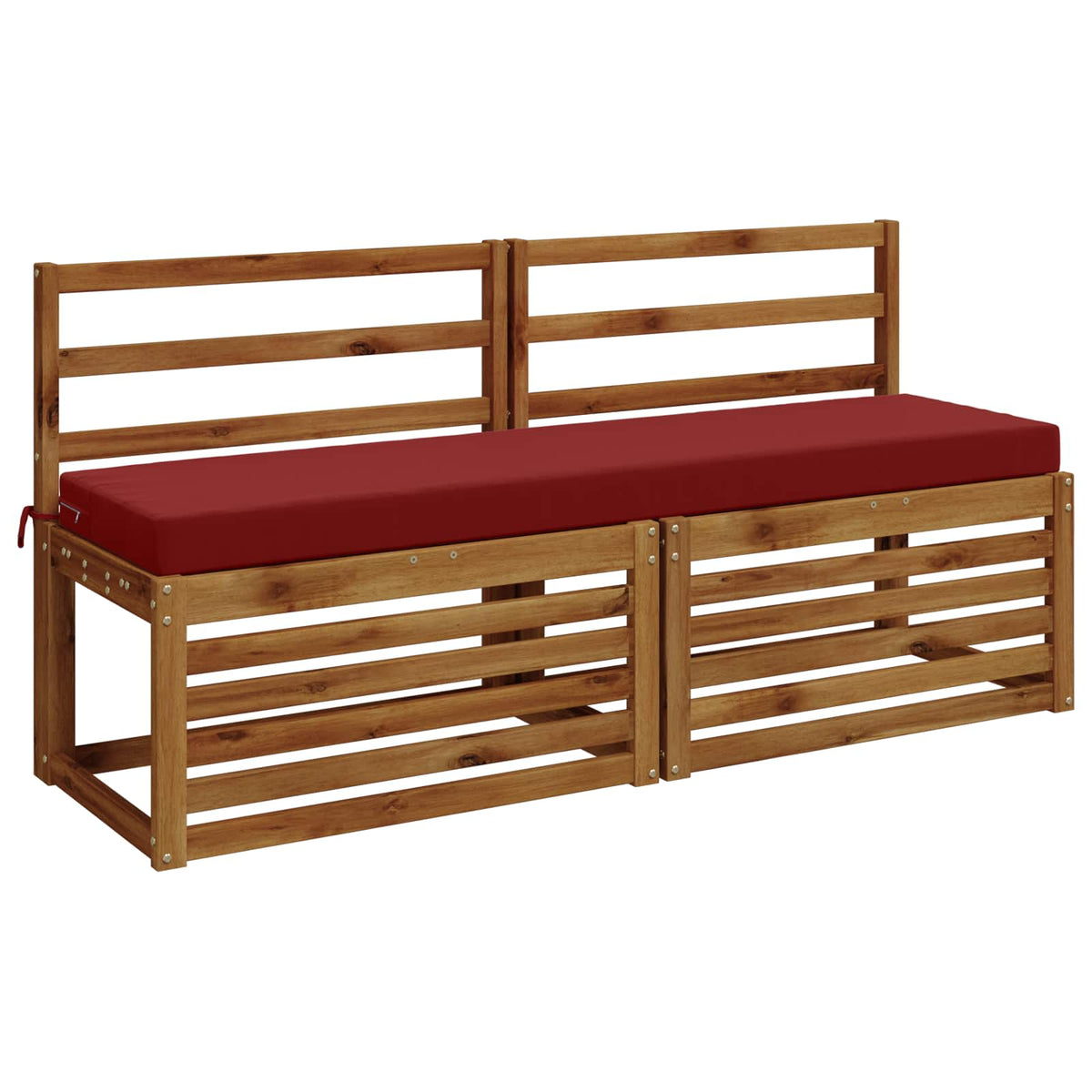 vidaXL 2-Piece Bench Cushions SOEST 2 pcs 100% Polyester Wine Red 3