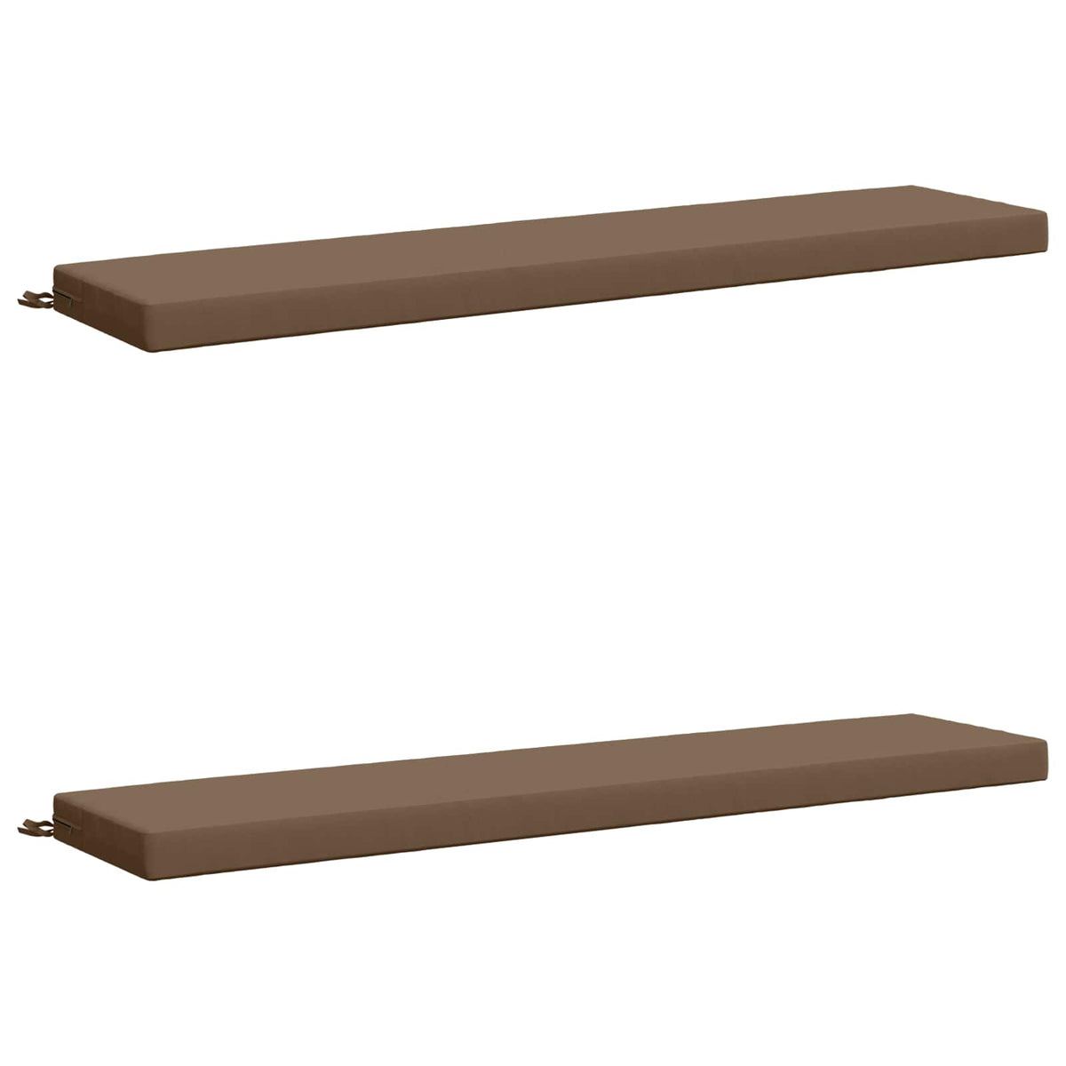 vidaXL 2-Piece Bench Cushions SOEST 2 pcs 100% Polyester Taupe 2