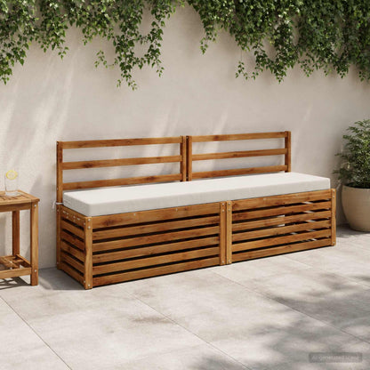 vidaXL 2-Piece Bench Cushions SOEST 2 pcs 100% Polyester White 1