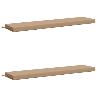 vidaXL 2-Piece Bench Cushions SOEST 2 pcs 100% Polyester Sand 2
