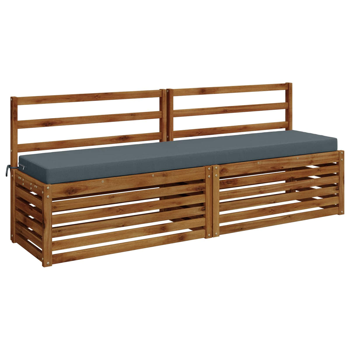 vidaXL 2-Piece Bench Cushions SOEST 2 pcs 100% Polyester Blue 3