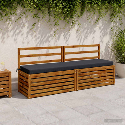 vidaXL 2-Piece Bench Cushions SOEST 2 pcs 100% Polyester Dark Blue 1