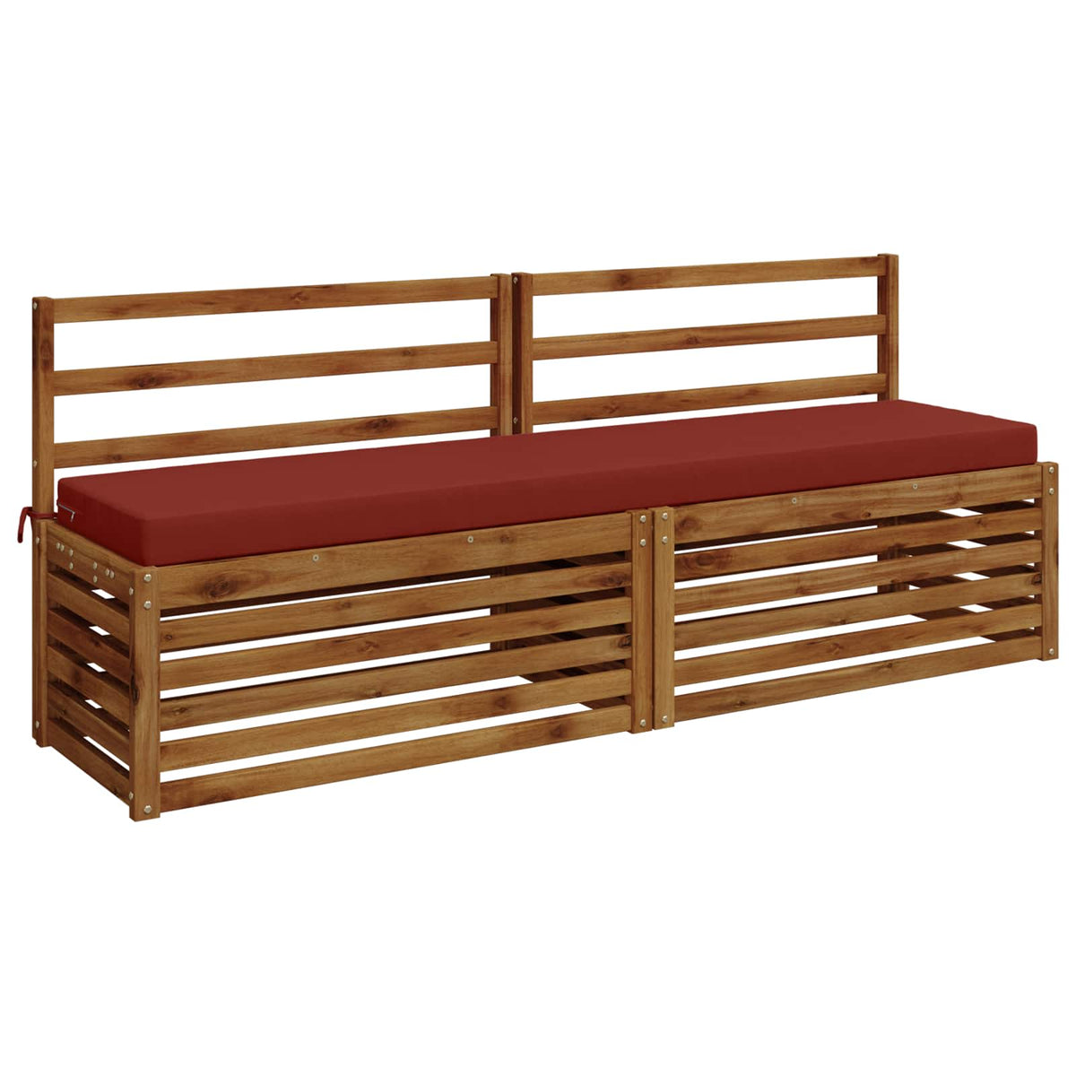 vidaXL 2-Piece Bench Cushions SOEST 2 pcs 100% Polyester Red 3
