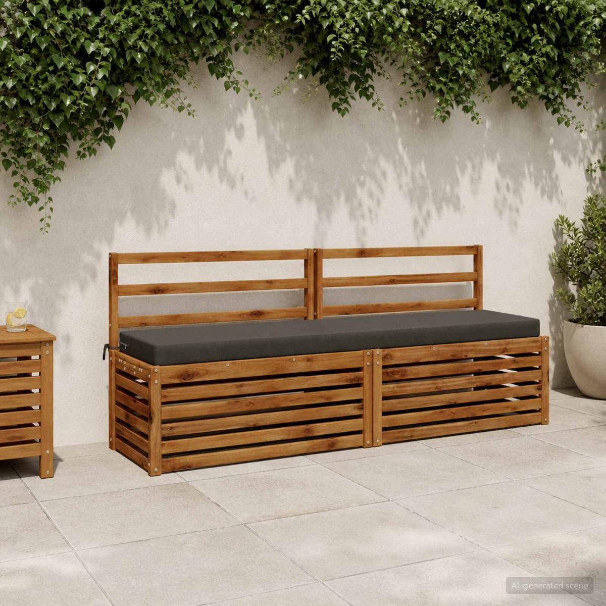 vidaXL 2-Piece Bench Cushions SOEST 2 pcs 100% Polyester Anthracite 1