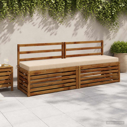 vidaXL 2-Piece Bench Cushions SOEST 2 pcs 100% Polyester Cream 1