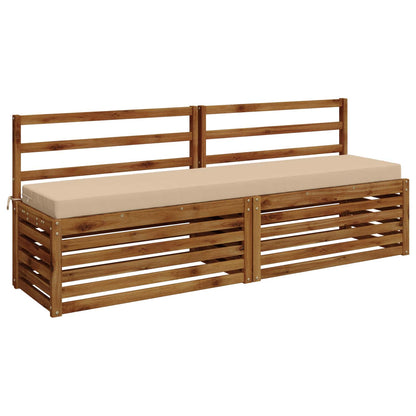 vidaXL 2-Piece Bench Cushions SOEST 2 pcs 100% Polyester Cream 3