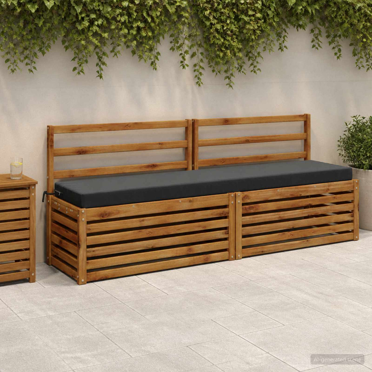 vidaXL 2-Piece Bench Cushions SOEST 2 pcs 100% Polyester Anthracite 1