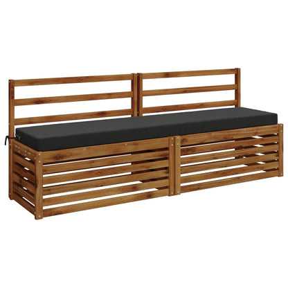 vidaXL 2-Piece Bench Cushions SOEST 2 pcs 100% Polyester Anthracite 3