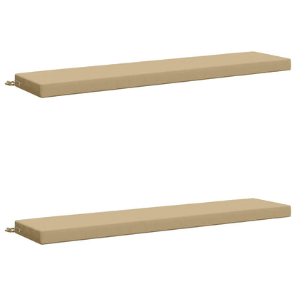 vidaXL 2-Piece Bench Cushions SOEST 2 pcs 100% Polyester Beige 2