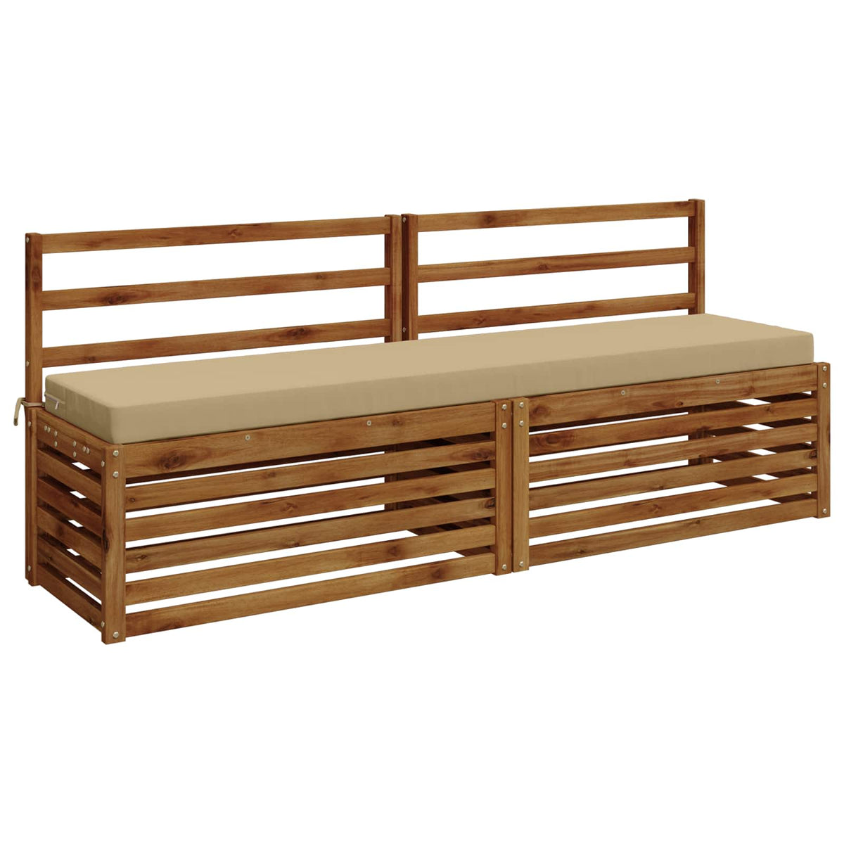 vidaXL 2-Piece Bench Cushions SOEST 2 pcs 100% Polyester Beige 3