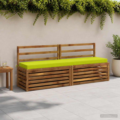 vidaXL 2-Piece Bench Cushions SOEST 2 pcs 100% Polyester Bright Green 1