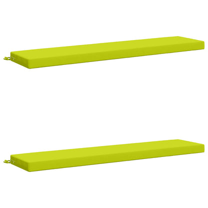 vidaXL 2-Piece Bench Cushions SOEST 2 pcs 100% Polyester Bright Green 2