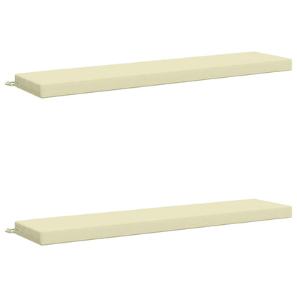vidaXL 2-Piece Bench Cushions SOEST 2 pcs 100% Polyester Cream 2