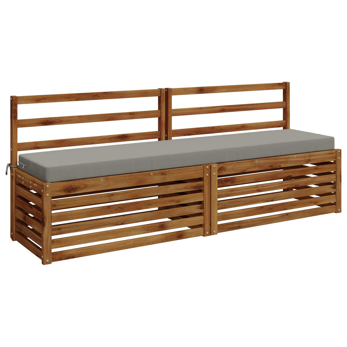 vidaXL 2-Piece Bench Cushions SOEST 2 pcs 100% Polyester Grey 3