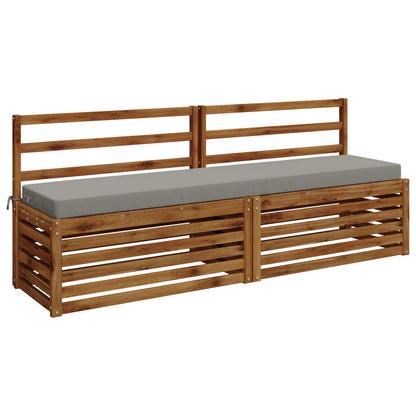 vidaXL 2-Piece Bench Cushions SOEST 2 pcs 100% Polyester Grey 3