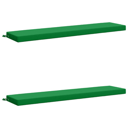 vidaXL 2-Piece Bench Cushions SOEST 100% Polyester Green 2