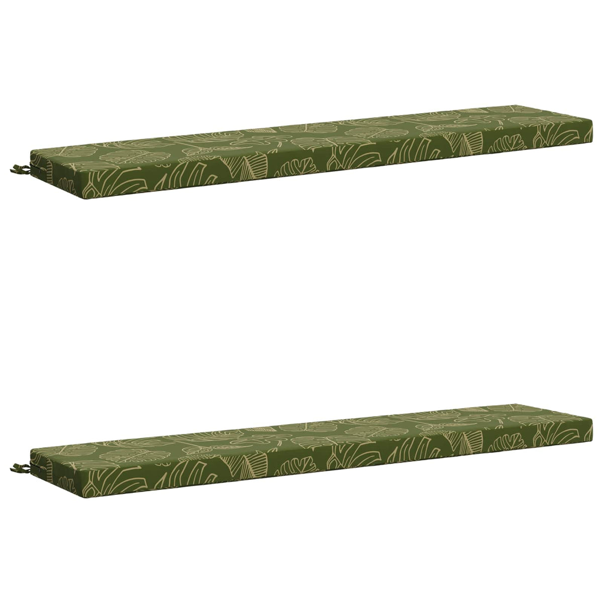 vidaXL 2-Piece Bench Cushions SOEST 2 pcs 100% Polyester Leaf Design 2
