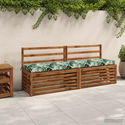 vidaXL 2-Piece Bench Cushions SOEST 2 pcs 100% Polyester Leaf Pattern 1