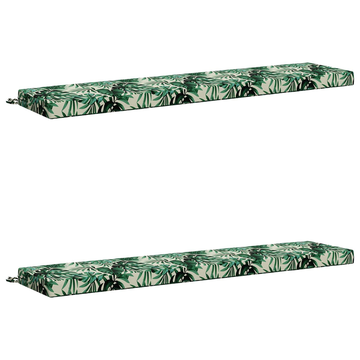 vidaXL 2-Piece Bench Cushions SOEST 2 pcs 100% Polyester Leaf Pattern 2