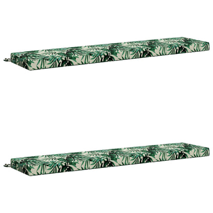vidaXL 2-Piece Bench Cushions SOEST 2 pcs 100% Polyester Leaf Pattern 2