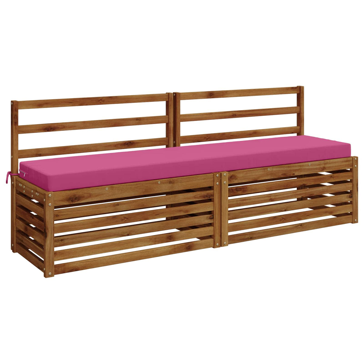 vidaXL 2-Piece Bench Cushions SOEST 2 pcs 100% Polyester Pink 3