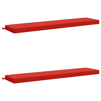 vidaXL 2-Piece Bench Cushions SOEST 2 pcs 100% Polyester Red 2
