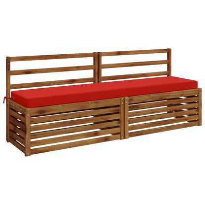 vidaXL 2-Piece Bench Cushions SOEST 2 pcs 100% Polyester Red 3