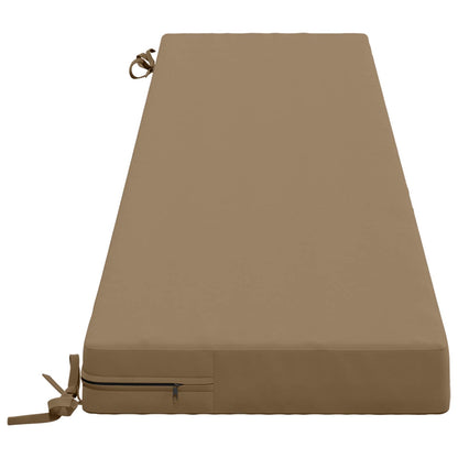 vidaXL 2-Piece Bench Cushions SOEST 2 pcs 100% Polyester Taupe 5