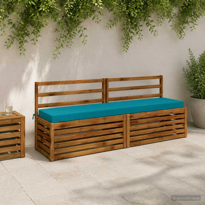 vidaXL 2-Piece Bench Cushions SOEST 2 pcs 100% Polyester Turquoise 1
