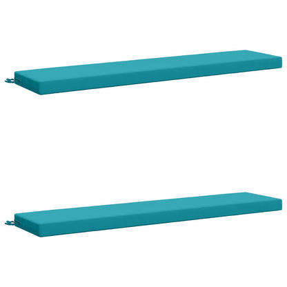 vidaXL 2-Piece Bench Cushions SOEST 2 pcs 100% Polyester Turquoise 2