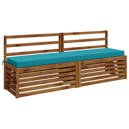 vidaXL 2-Piece Bench Cushions SOEST 2 pcs 100% Polyester Turquoise 3