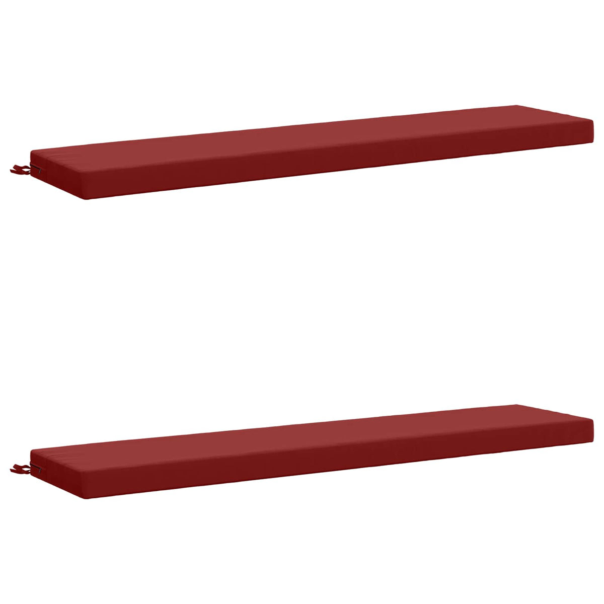 vidaXL 2-Piece Bench Cushions SOEST 2 pcs 100% Polyester Wine Red 2