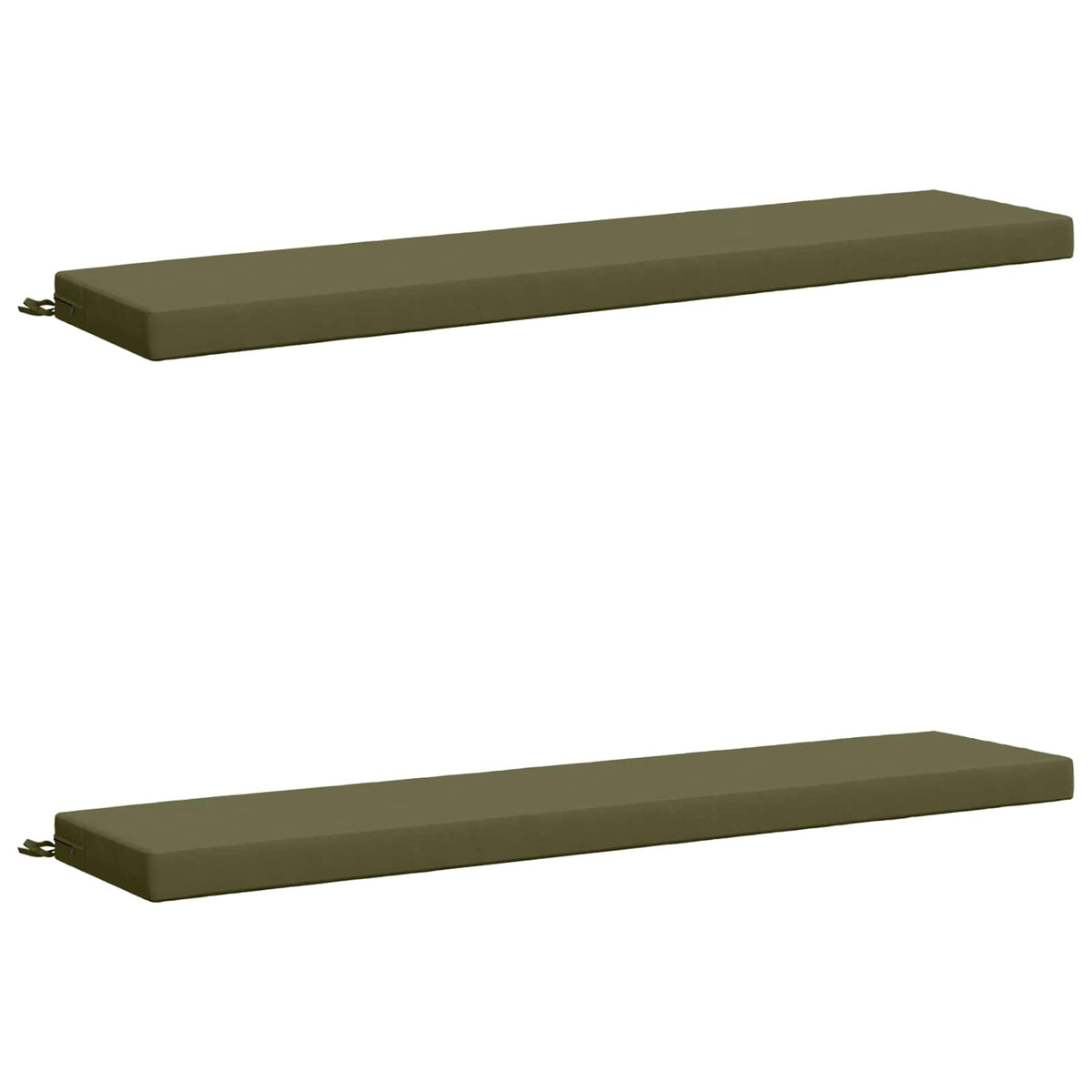vidaXL 2-Piece Bench Cushions SOEST 2 pcs 100% Polyester Olive Green 2