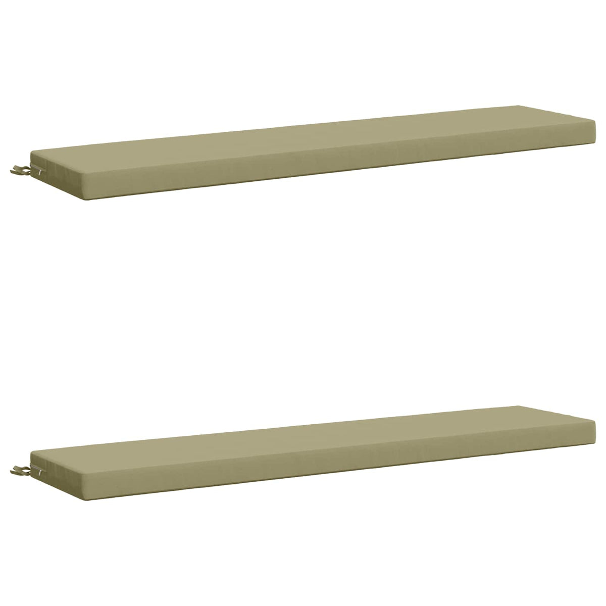 vidaXL 2-Piece Bench Cushions SOEST 100% Polyester Light Green 2