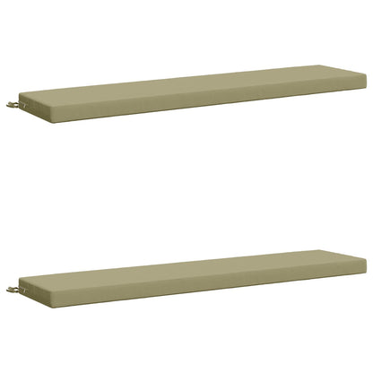 vidaXL 2-Piece Bench Cushions SOEST 100% Polyester Light Green 2