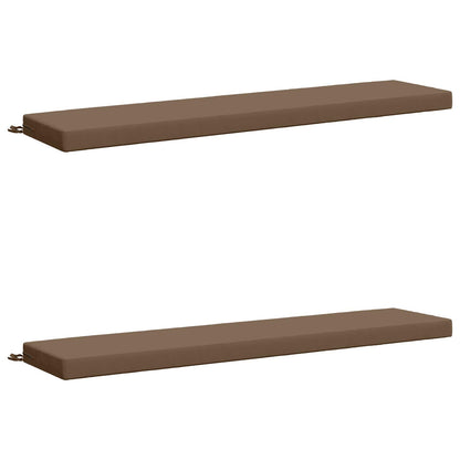 vidaXL 2-Piece Bench Cushions SOEST 2 pcs 100% Polyester Taupe 2