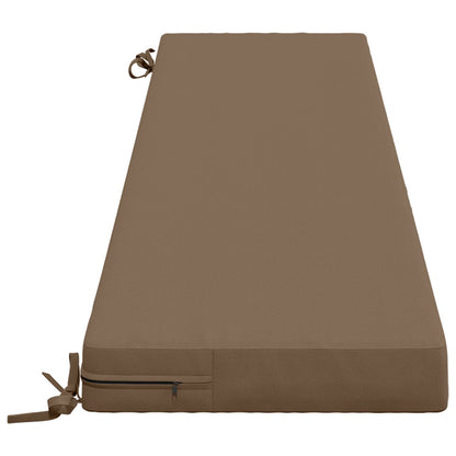 vidaXL 2-Piece Bench Cushions SOEST 2 pcs 100% Polyester Taupe 5