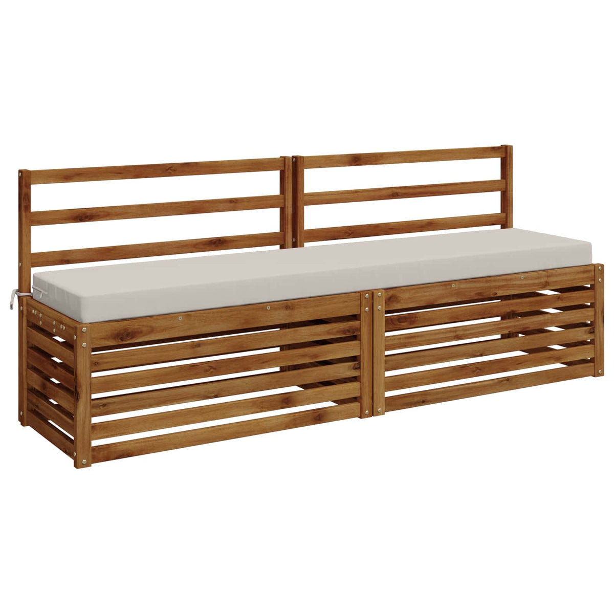 vidaXL 2-Piece Bench Cushions SOEST 2 pcs 100% Polyester White 3