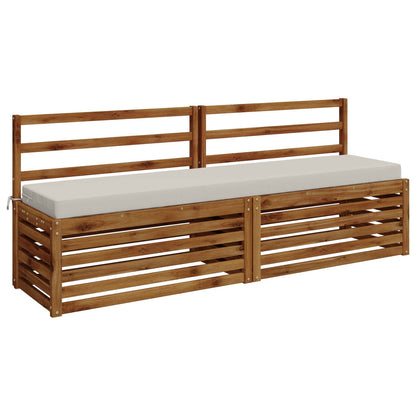 vidaXL 2-Piece Bench Cushions SOEST 2 pcs 100% Polyester White 3