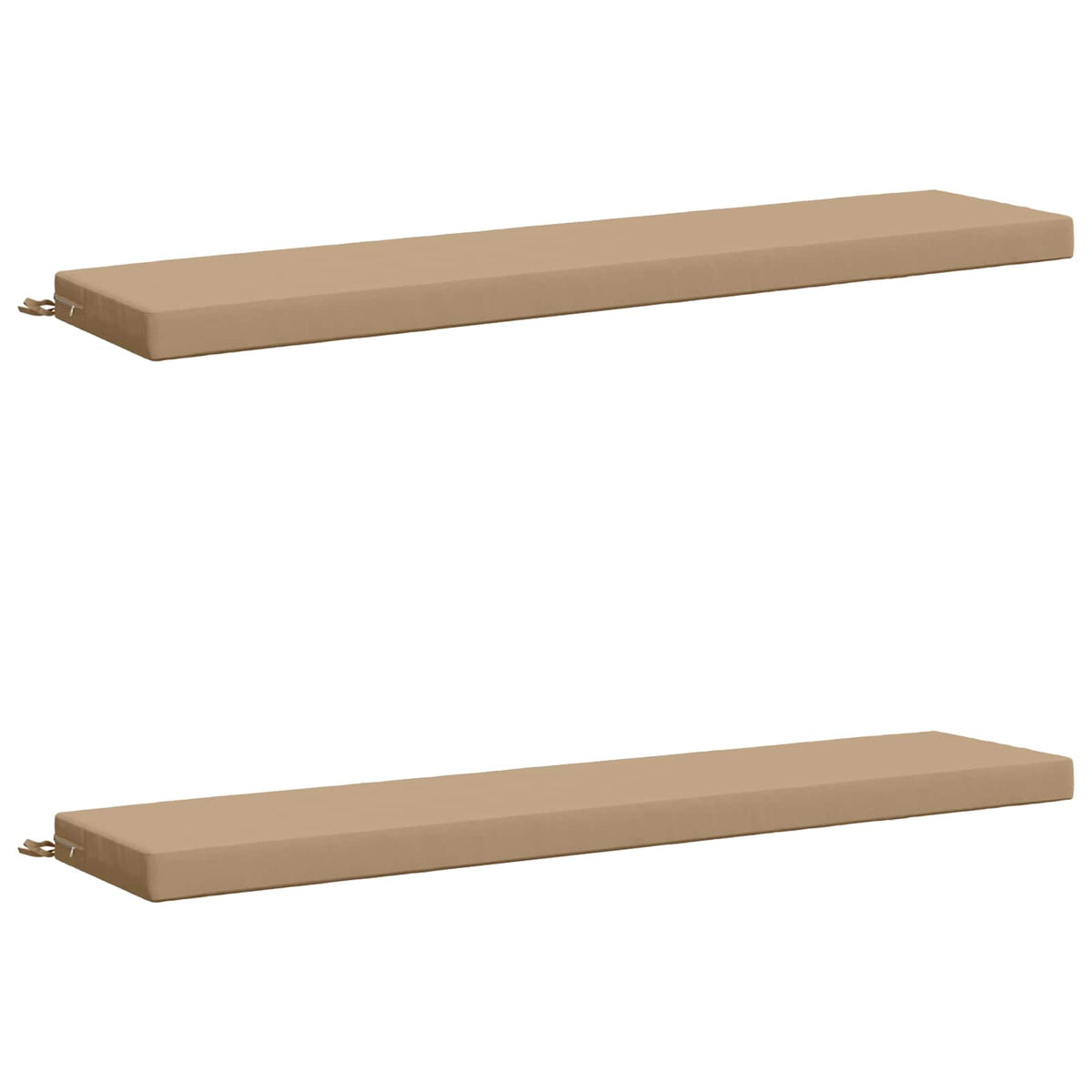 vidaXL 2-Piece Bench Cushions SOEST 100% Polyester Sand 2