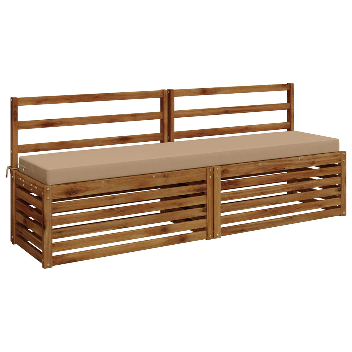 vidaXL 2-Piece Bench Cushions SOEST 100% Polyester Sand 3