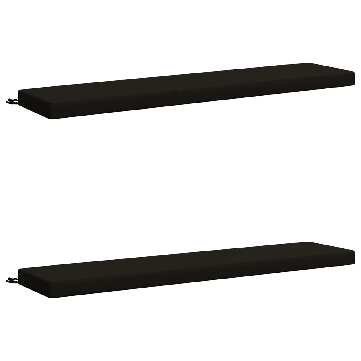 vidaXL 2-Piece Bench Cushions SOEST 2 pcs 100% Polyester Black 2