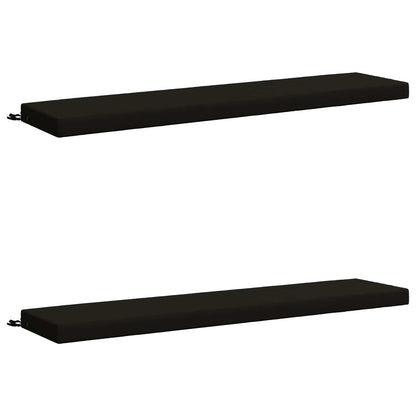 vidaXL 2-Piece Bench Cushions SOEST 2 pcs 100% Polyester Black 2