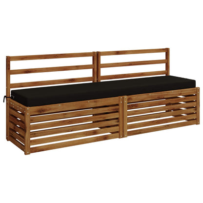 vidaXL 2-Piece Bench Cushions SOEST 2 pcs 100% Polyester Black 3