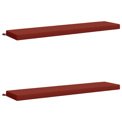 vidaXL 2-Piece Bench Cushions SOEST 2 pcs 100% Polyester Red 2